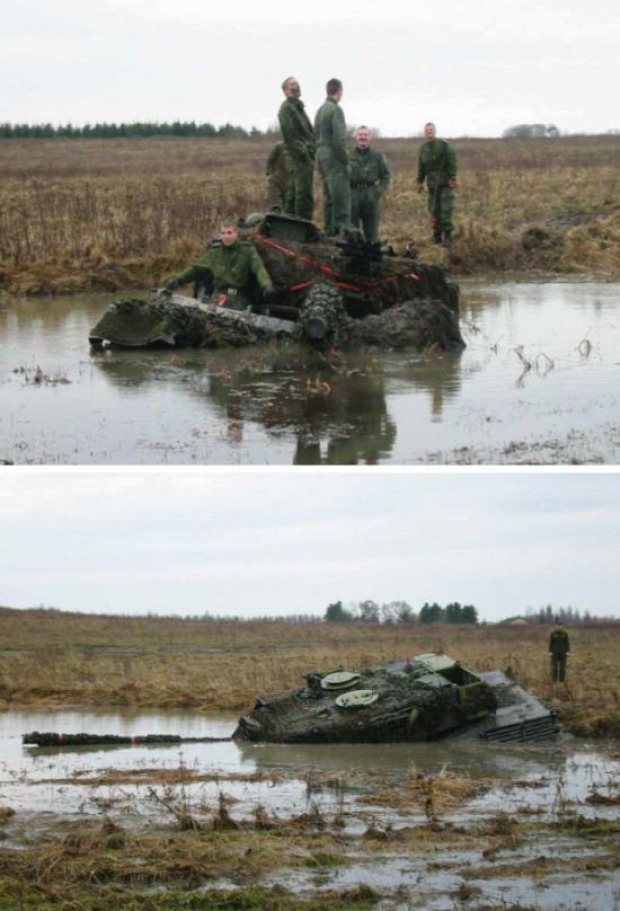A világ érdekes tank baleset