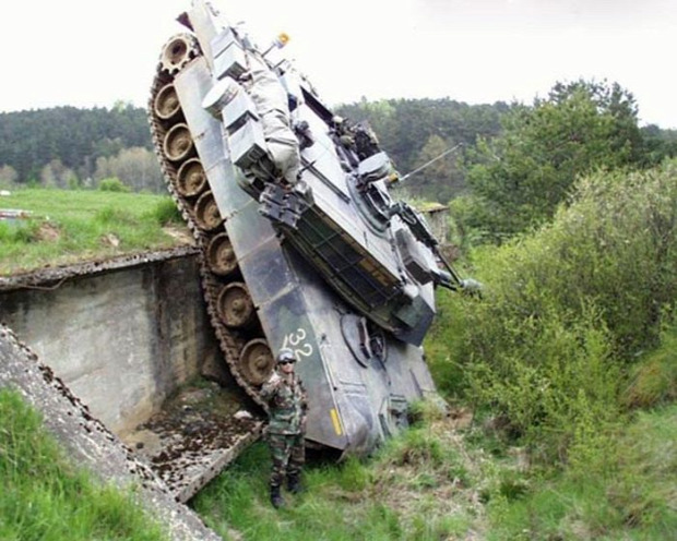 A világ érdekes tank baleset