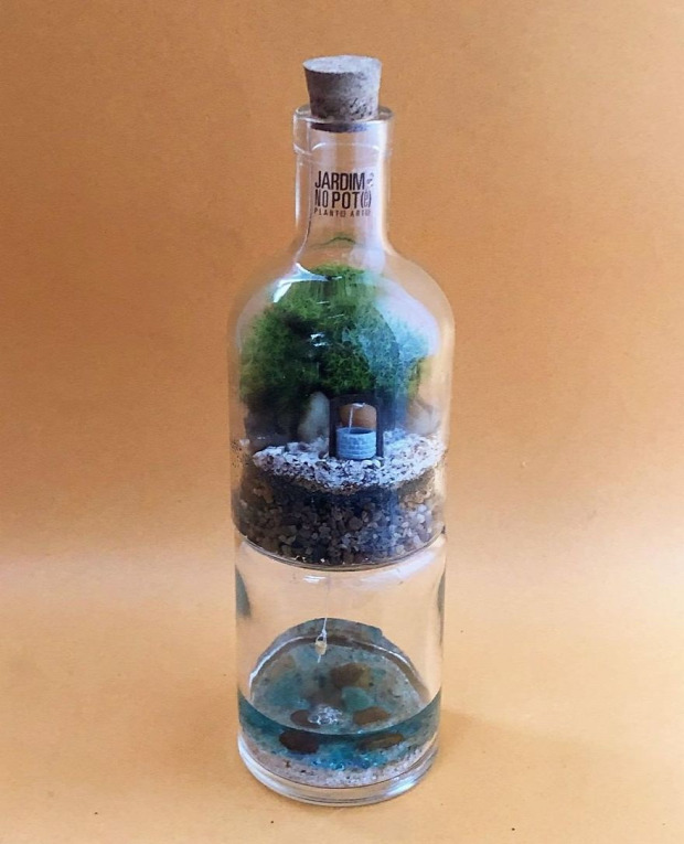 üveg palack világ ökoszisztéma