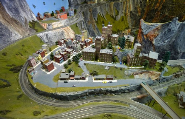 A világ érdekes USA New York legnagyobb vasút terepasztal modell