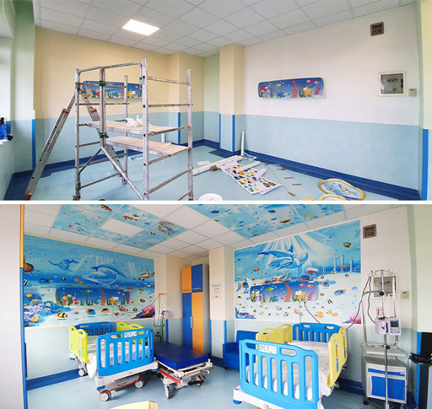 kórház gyerek festés