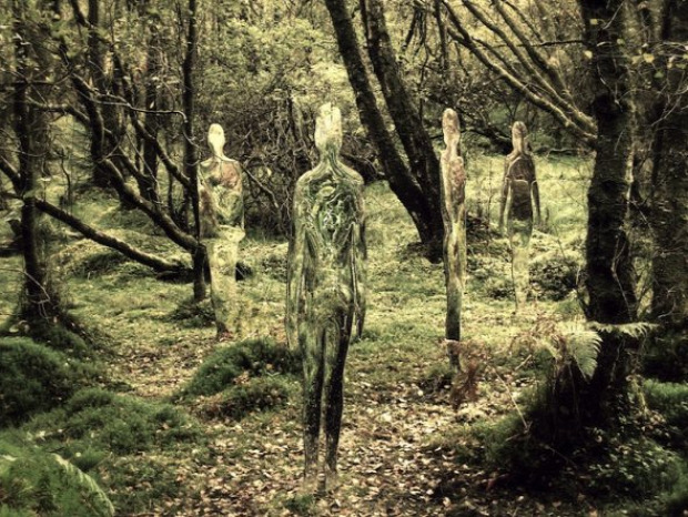 A világ érdekes szellem álcázó Predator Rub Mulholland skócia szobor tükör