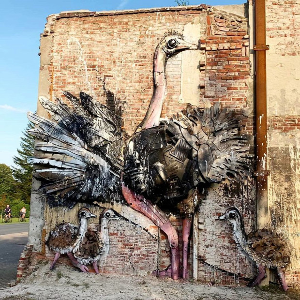 A világ érdekes Arthur Bordalo  utcai művész állat szemét