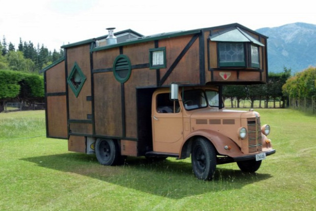 A világ érdekes teherautó lakóautó faház  egyedi különleges