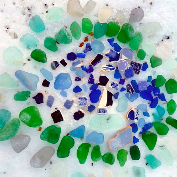 Szibéria Oroszország Vlagyivosztok Usszuri-öböl üveg kavics föveny tengerpart