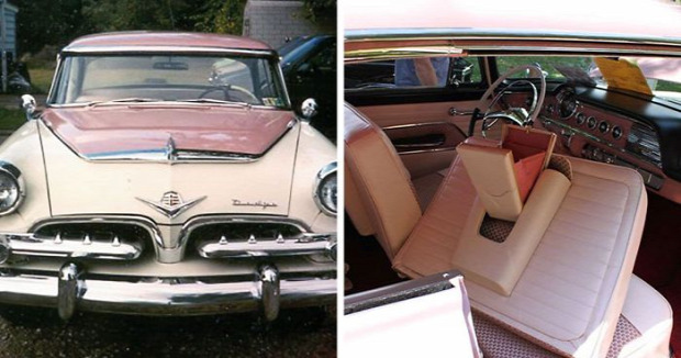 kütyülógia dodge 1955 La Famme rózsszín autó