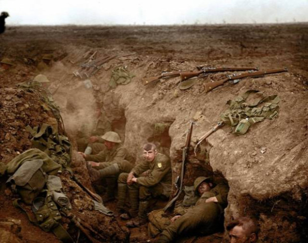A világ érdekes világháború I. első színezett restaurált fotó