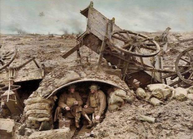 A világ érdekes világháború I. első színezett restaurált fotó