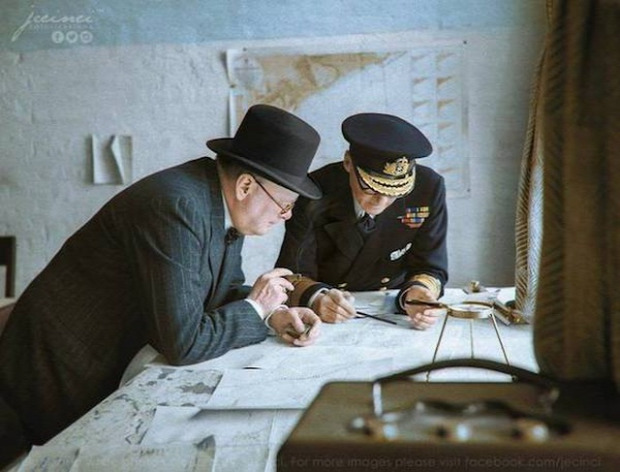 A világ érdekes második világháború rstaurált digitális színezett fotó