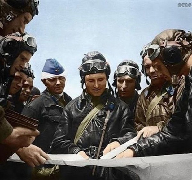 A világ érdekes második világháború rstaurált digitális színezett fotó