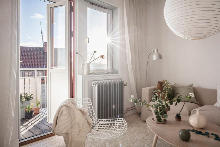 kis lakás pasztell skandináv stílus otthonos