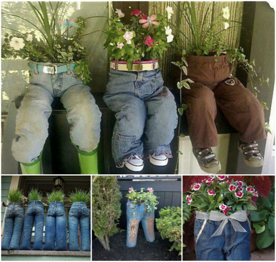 40+ Creative DIY Garden Containers and Planters from Recycled Materials 2