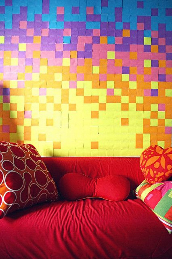 Post-it wall by Miss Kels, via Flickr