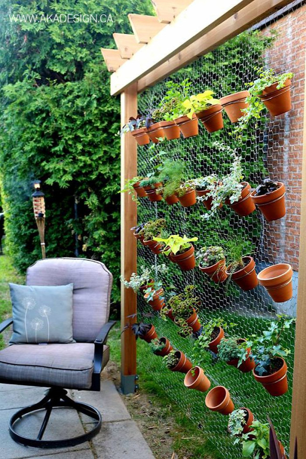 A vertical garden. This would be a great DIY project for those with small outdoor spaces!