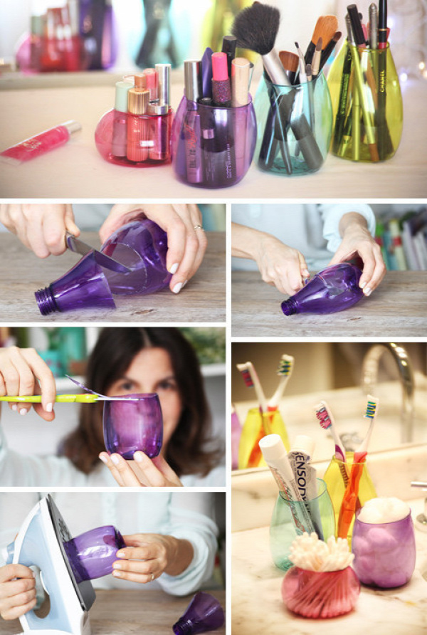 These colorful Method bottles make great makeup storage.
