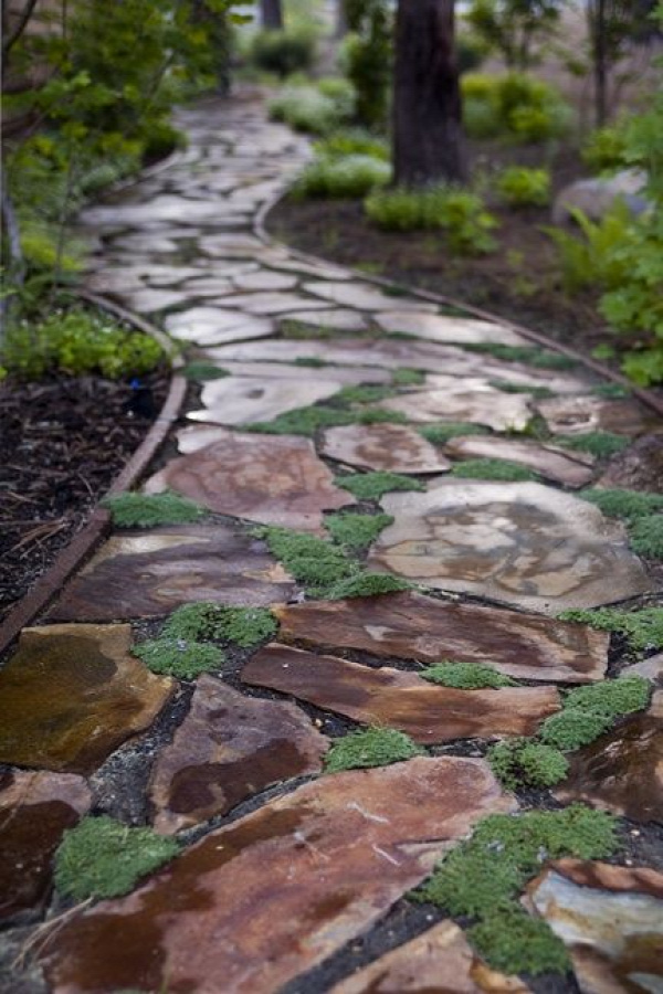 Garden Pathways | 43 Awesome Garden Stone Paths | DigsDigs
