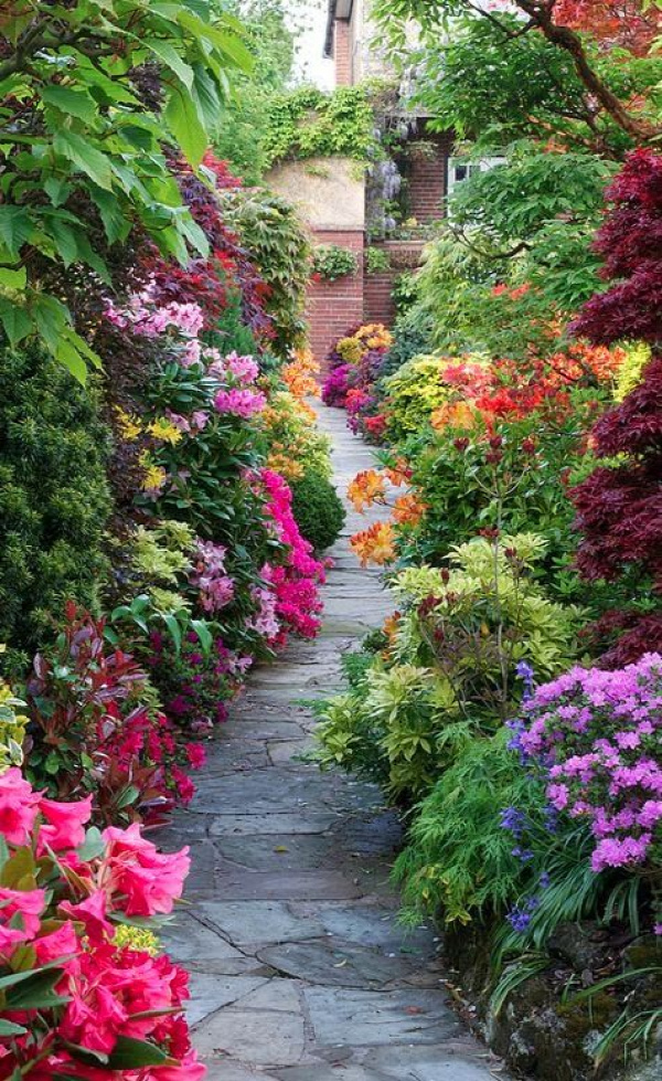 Four Seasons Garden.. Pathway through the spring middle garden.. This must make you so happy! It's spectacular!!