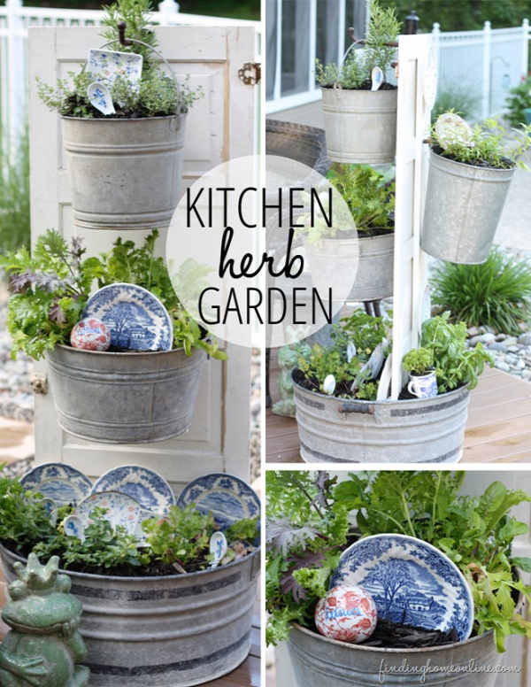 35+ Creative DIY Herb Garden Ideas --> DIY Backyard Kitchen Herb Garden
