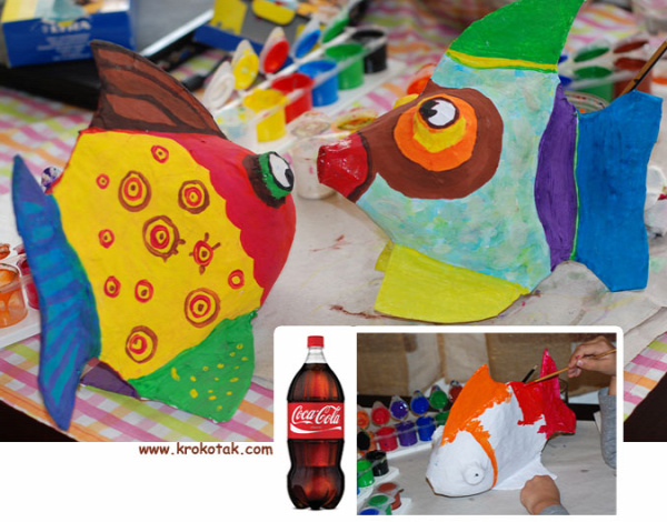 Cola Bottle FISH kids craft