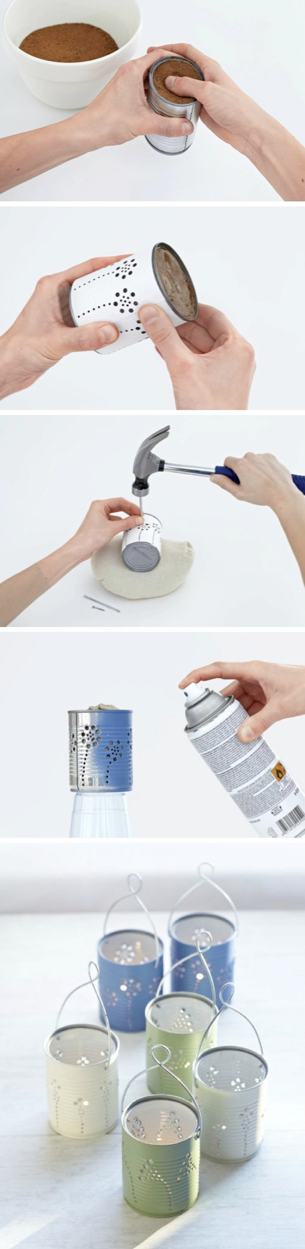 DIY Tin Can Lanterns | Craft By Photo