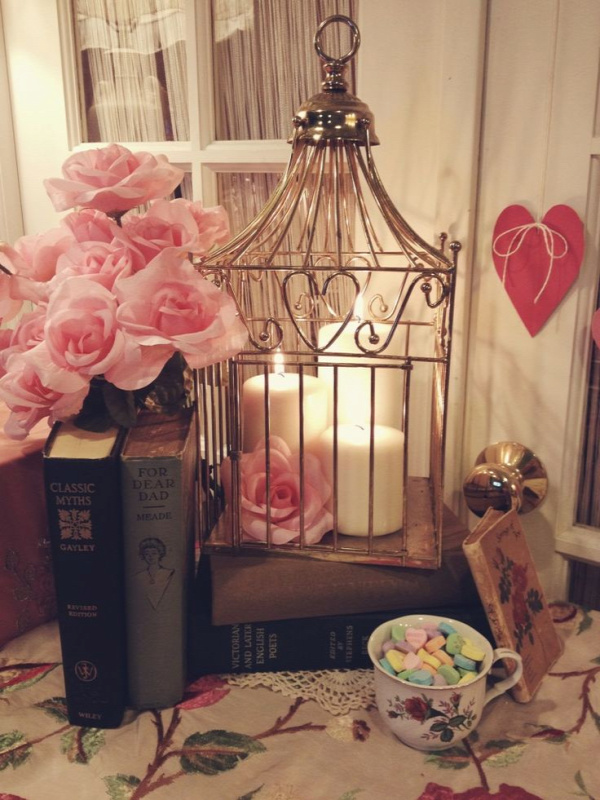decorative bird cage romantic decor: I would love to make my own bird cage with candles but bigger