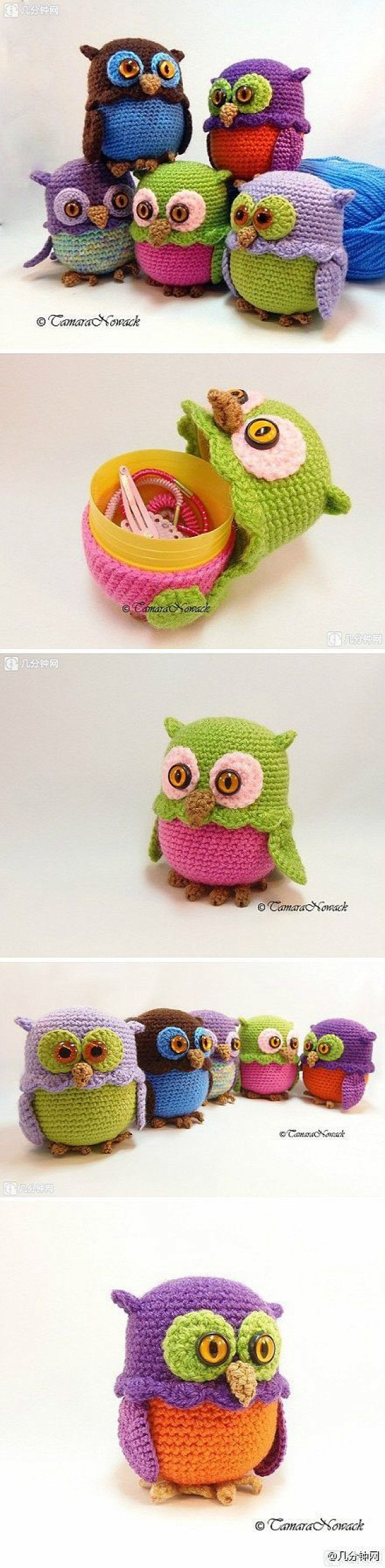owl crochet handmade diy storage box
