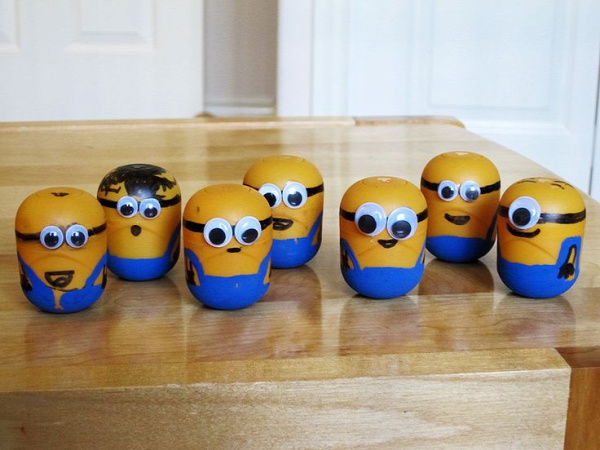 Brandon's Adventures: Craft Idea: Make Minions from Kinder Surprise Containers