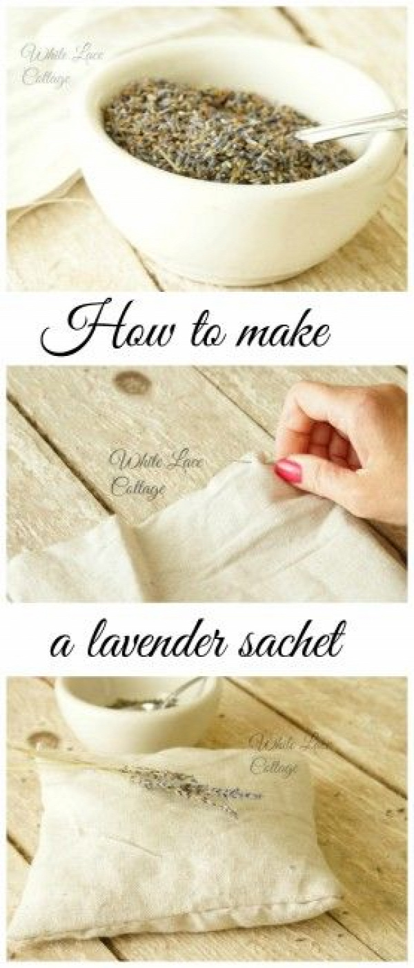 How to make a #lavender #sachet #pillow. Maybe with some old cloth handkerchiefs.
