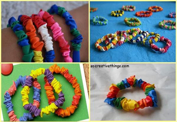 DIY ideas for balloons, balloon bracelets