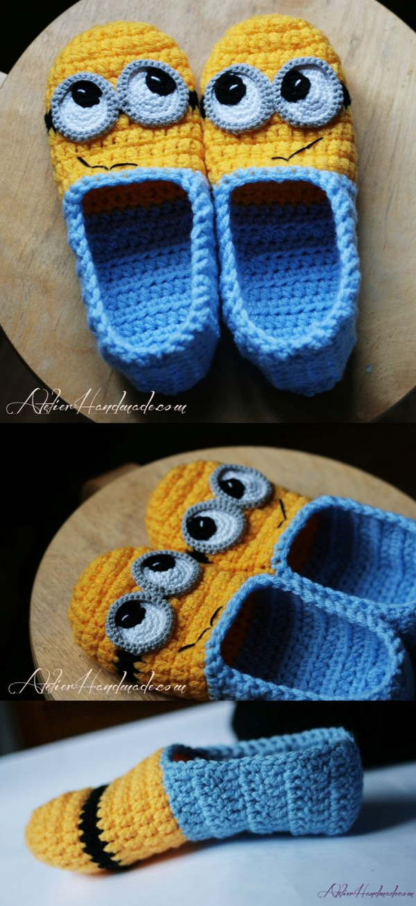 Minion slippers pattern