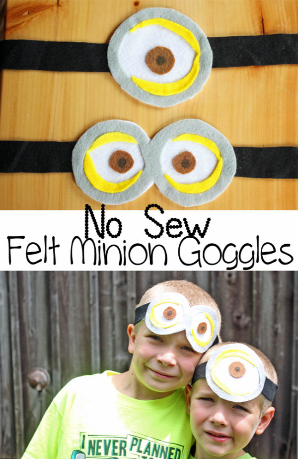 no sew felt minion goggles from Nap-Time Creations #The7thMinion #Ad