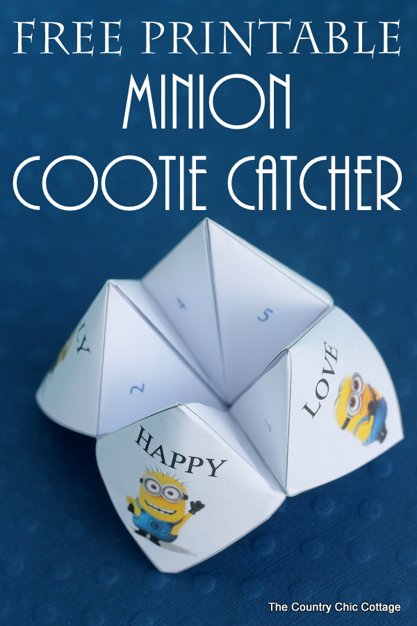 Minion cootie catcher -- print your own for free and let the kids have a blast!
