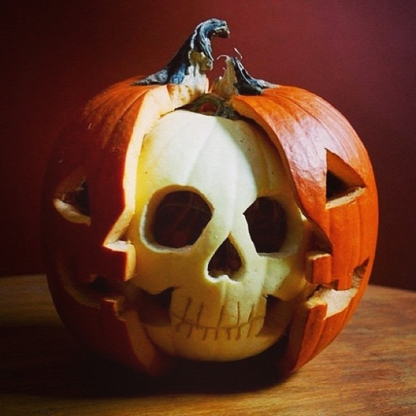 Or a pumpkin with a skull.