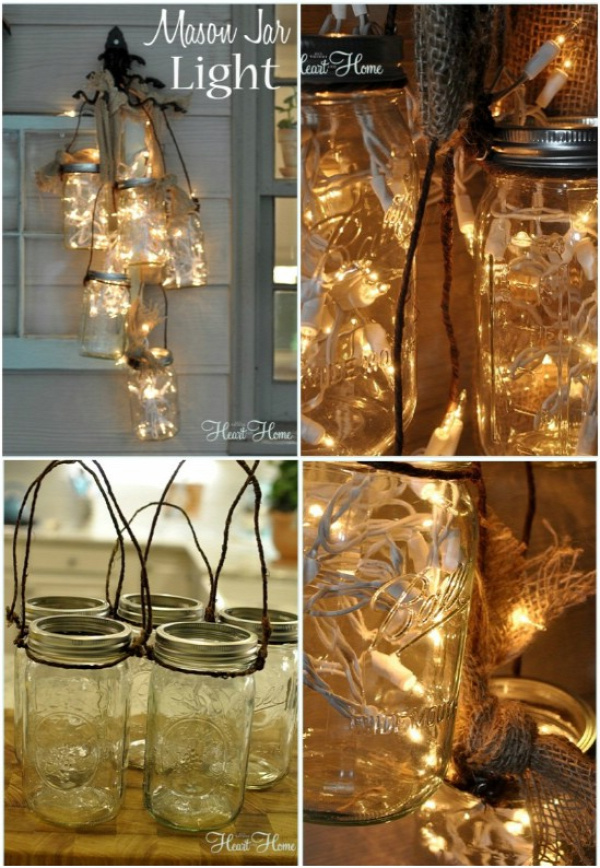 Cluster Light - 12 Magnificent Mason Jar Christmas Decorations You Can Make Yourself