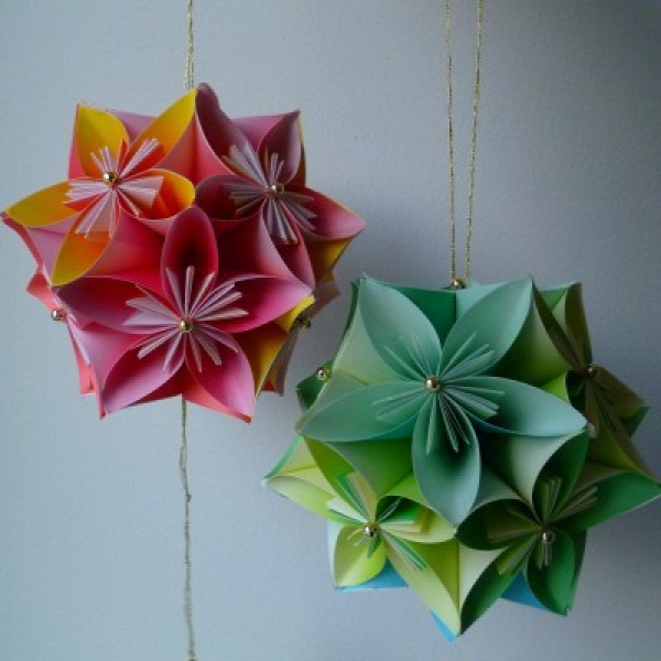 origami kusudama hajtogatás kusudama virág