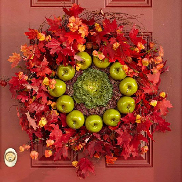 ősz ajtódísz koszorú dekoráció