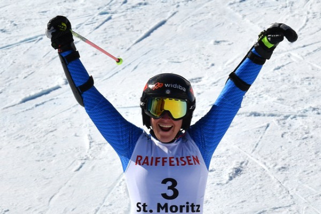 alpesi sí Alpesi Sí Világbajnokság óriás-műlesiklás Sankt Moritz Svájc Tessa Worley Mikaela Shiffrin
