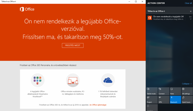 Microsoft Office termék frissítés operációs rendszer kedvezmény tisztességtelen kereskedelmi gyakorlat felhasználó