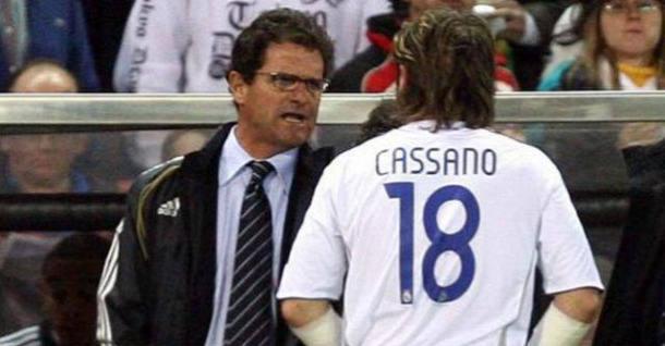 Fabio Capello és Cassano
