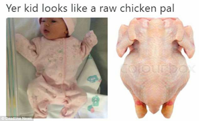 közösségi média prankster babafotók bontott csirke
