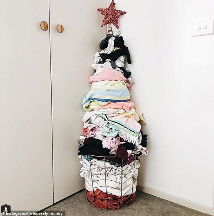 karácsonyfa szennyes kreatív diy