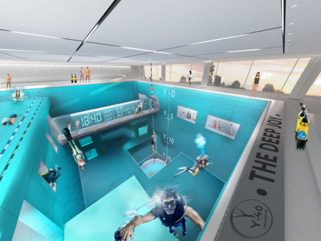 This is the deepest swimming pool in world at 131-feet deep!