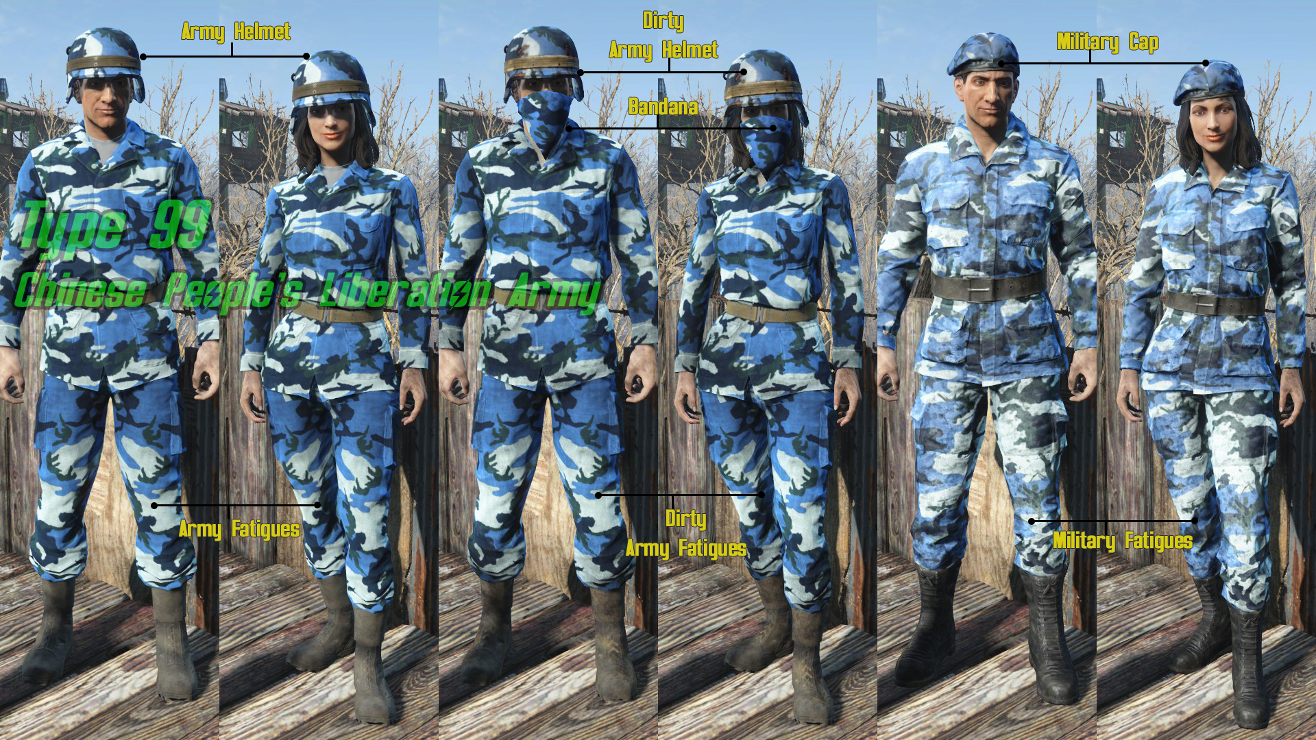 Fallout 4 army fatigues фото 47