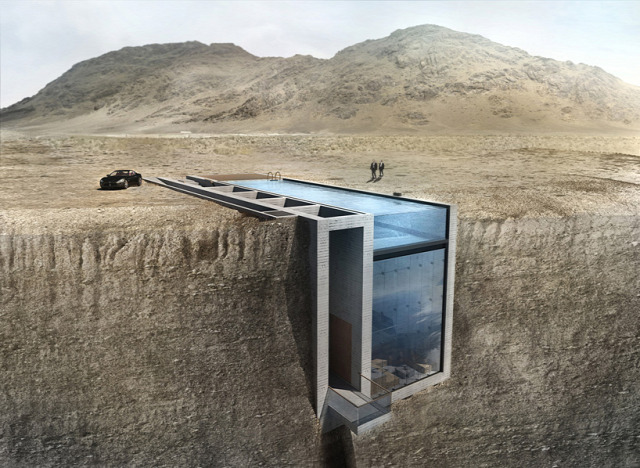 OPA presents conceptual cliffside casa brutale on the aegean sea