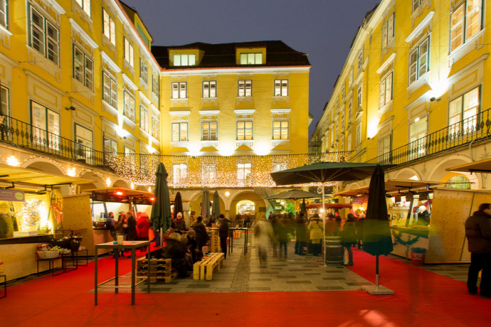 Ausztria Stájerország Graz adventi vásár város