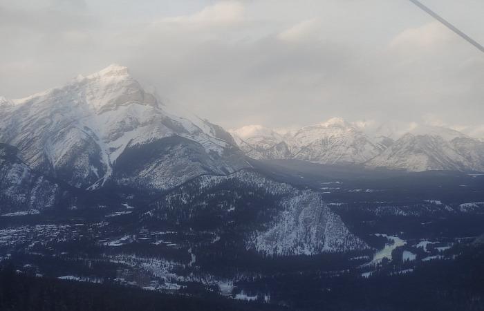 Kanada Banff Sziklás-hegység kis-kabinos felvonó