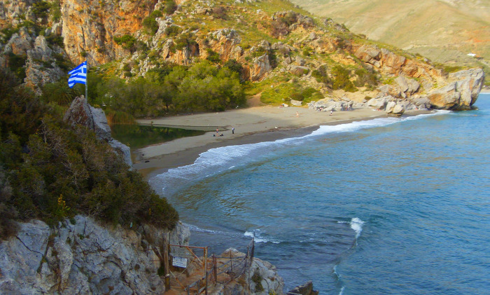 Görögország Kréta strandok Preveli Rethymno