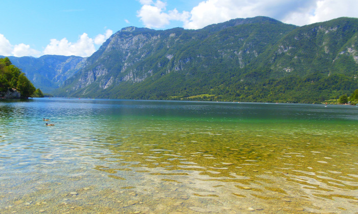 Szlovénia Bohinj város Bohinji-tó Ribcev Laz tó