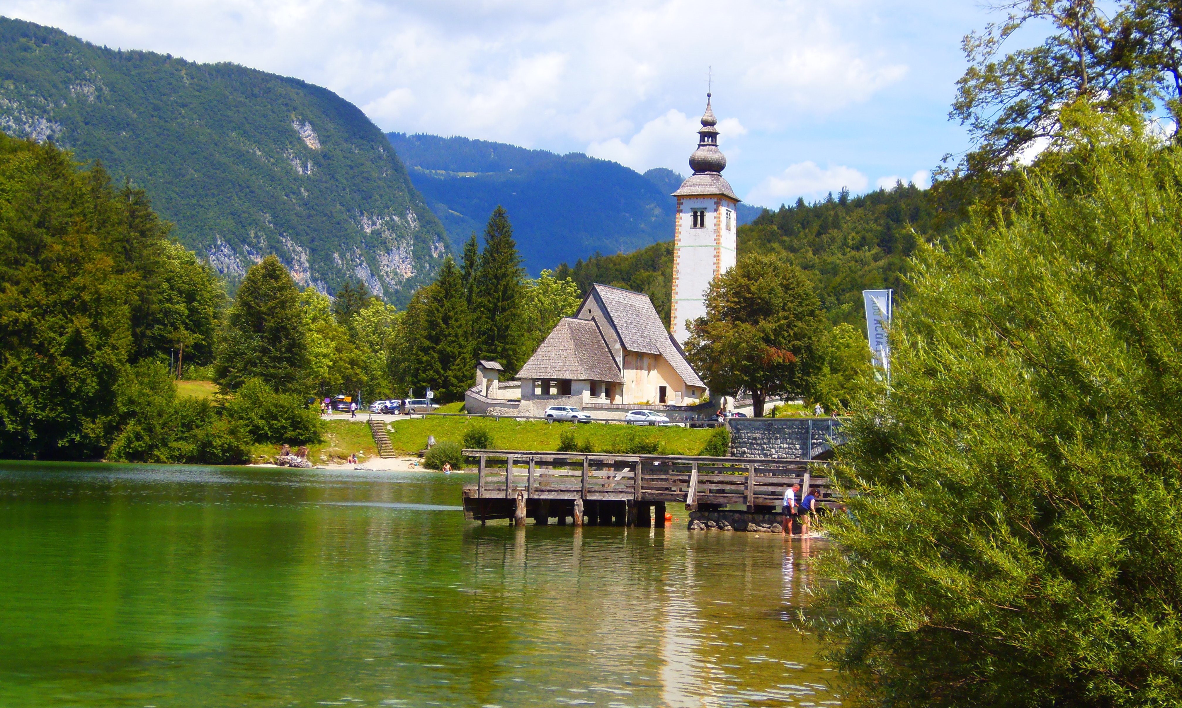 Szlovénia Bohinj város Bohinji-tó Ribcev Laz tó