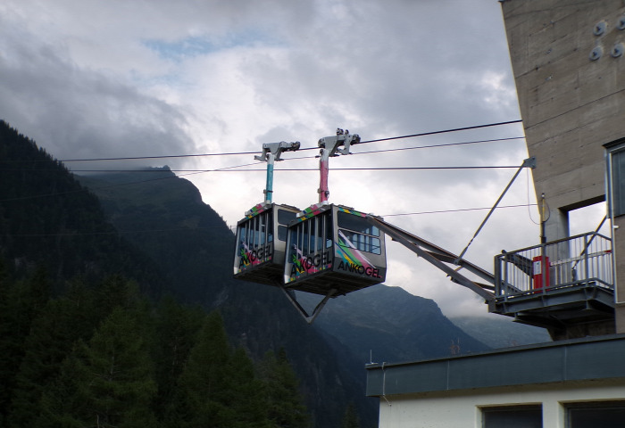 Ausztria Karintia Mölltal Ankogel felvonó nagy-kabinos felvonó Mallnitz